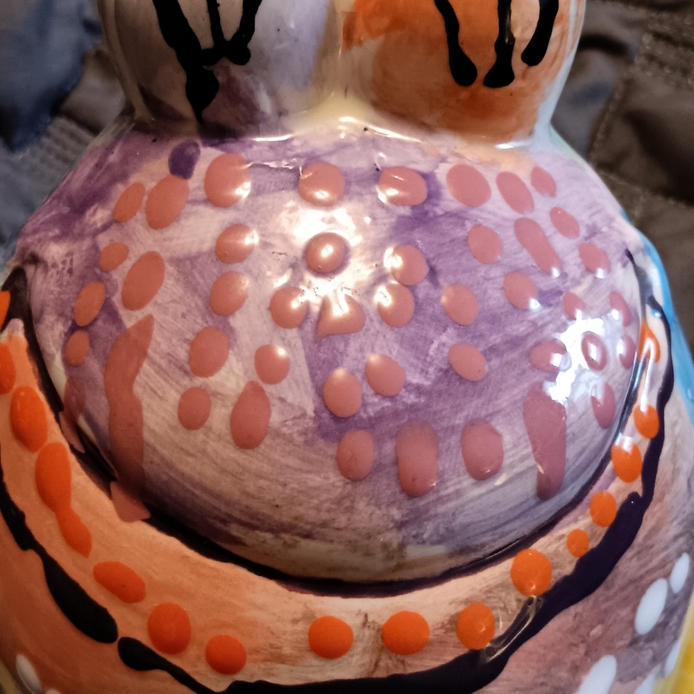 Ceramic Happy Frog Bank - Picture 2 of 11